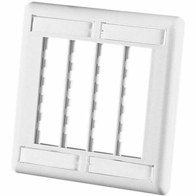 Ortronics Tracjack Faceplate, Twelve-Port (Dual Gang), Plastic