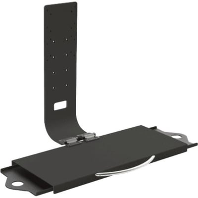 FLIP-UP KEYBOARD TRAY FOLDS FLAT AGAINST MONITOR TO SAVE SPACE. ADJUSTABLE MOUSE