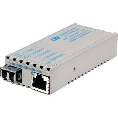 Omnitron Systems miConverter 1000Mbps Gigabit Ethernet Fiber Media Converter RJ45 LC Multimode 550m