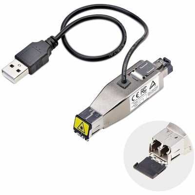 GIGABIT FIBER TO RJ45 ETHERNET MEDIA CONVERTER DONGLE SMF/MMF