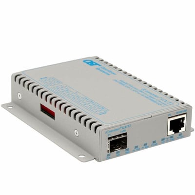 10/100/1000 MANAGED MEDIA CONVE RTER SFP TO RJ-45 DC MOUNT -40-60C