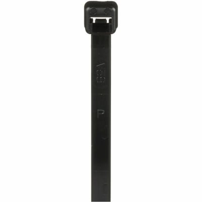 Panduit Cable Tie, Black, UV Nylon 612, 9.8" , 50lb, PK100