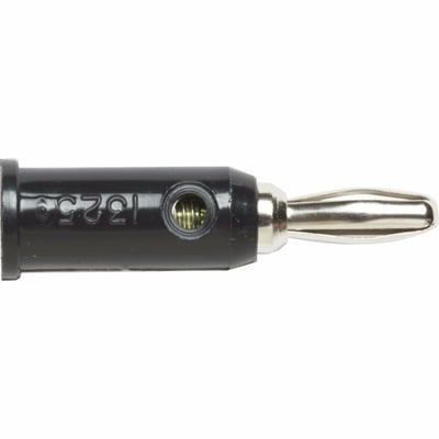 Pomona Do-It-Yourself Solderless Stackup Banana Plug, 10 Per Package, Black