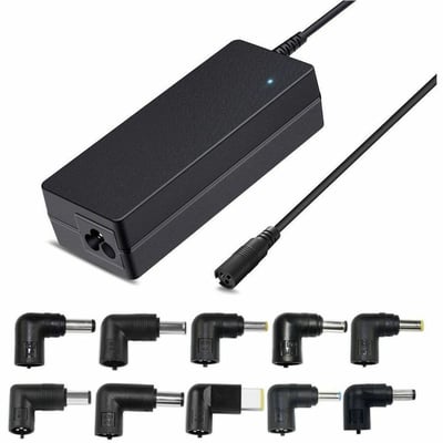 90W UNIVERSAL LAPTOP CHARGER WITH 10 INTERCHANGEABLE LAPTOP TIPS