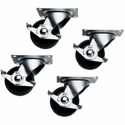 Middle Atlantic Slim 5 Series Caster Kit - Locking Casters