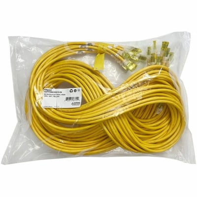 Ortronics EZ Patch Flat Pack Clarity CAT6A 7FT, 12 Pack, Yellow