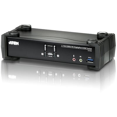 ATEN 2-Port USB 3.0 4K DisplayPort KVMP Switch-TAA Compliant