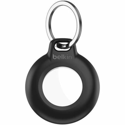 WATERPROOF KEYCHAIN AIRTAG SECURE HOLDER BLACK