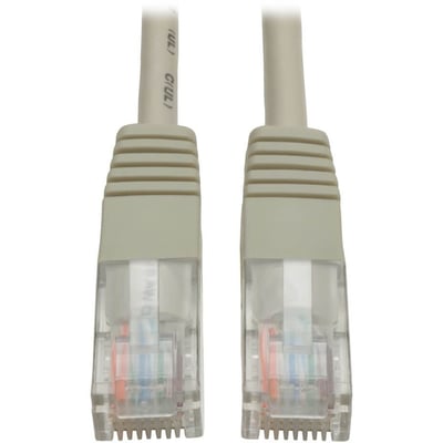 Eaton Tripp Lite Series Cat5e 350 MHz Molded (UTP) Ethernet Cable (RJ45 M/M), PoE - Gray, 25 ft. (7.62 m)