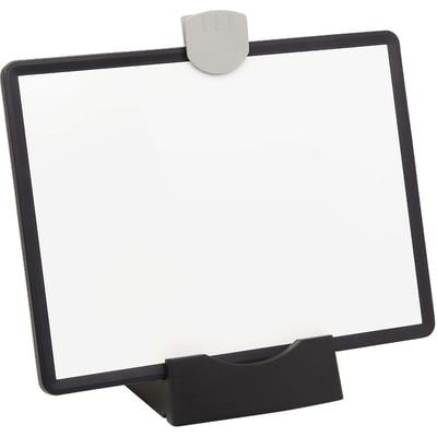 MAGNETIC DRY-ERASE WHITEBOARD WITH STAND  3 MARKERS BLACK FRAME