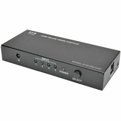 Tripp Lite by Eaton 4-Port HDMI Switch with Remote Control - 4K 60 Hz UHD 4:4:4 HDR 3D
