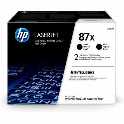 HP 87X (CF287XD) Original High Yield Laser Toner Cartridge - Black - 2 / Carton