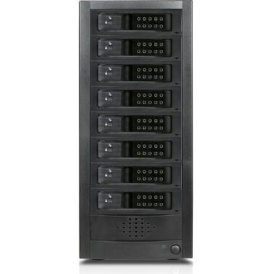RAIDage JAGE9BT8HDBK-DE Drive Enclosure 12Gb/s SAS, SATA/600 - Mini-SAS HD Host Interface Tower - Black
