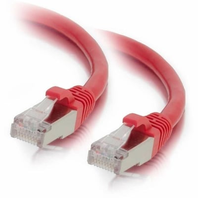 C2G 6ft Cat6 Snagless Shielded (STP) Ethernet Cable - Cat6 Network Patch Cable - PoE - Red