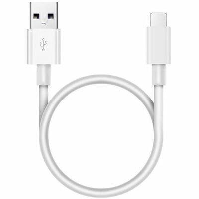 1FT USBA TO LIGHTNING MFI CABLE CHARGING AND DATA TRANSFER WHITE