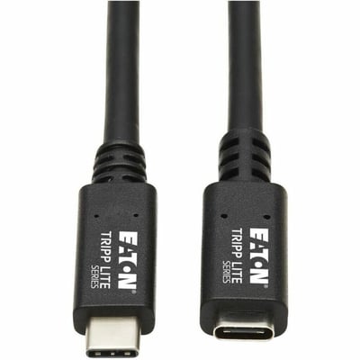 Tripp Lite by Eaton USB-C Extension Cable (M/F) - USB 3.2 Gen 2 (10Gbps) Thunderbolt 3 Compatible Black 20 in. (0.5 m)