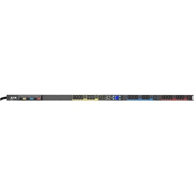 Eaton Managed rack PDU, 0U, L21-30P input, 8.64 kW max, 120/208V, 24A, 10 ft cord, Three-phase, Outlets: (21) C13 Outlet grip, (3) C19 Outlet grip