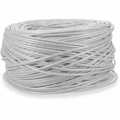 AddOn 1000ft Non-Terminated White CAT 6 Plenum-Rated Bulk Cable