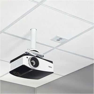 Chief SpeedConnect Above-Tile Suspended Ceiling Kit - With 2-Gang Filter & Surge - Black