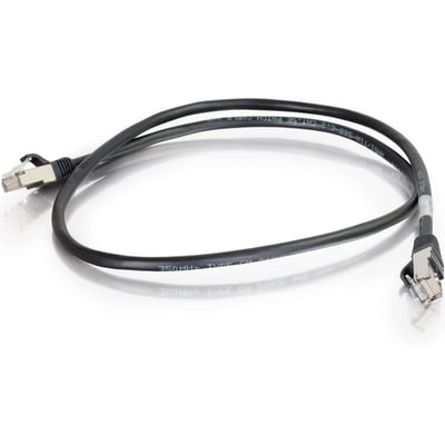 150FT CAT5E MOLDED STP CABLE-BLK