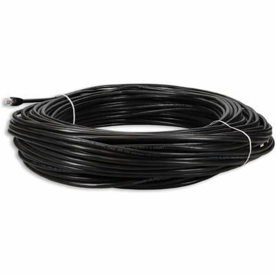 AddOn 250ft Black CAT 6 PVC Ethernet Cable Snagless Bubble Boot Outdoor RJ-45 M/M