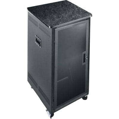 Middle Atlantic PTRK 21RU Portable Rolling 4-Post Server Rack Cabinet - 26in Depth Data Rack Cabinet