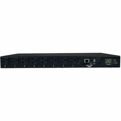 Tripp Lite by Eaton PDU 1.9kW Single-Phase Switched Automatic Transfer Switch PDU 2 120V L5-20P / 5-20P Inputs 16 5-15/20R Outputs 1U TAA