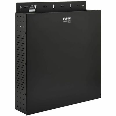 Tripp Lite by Eaton SmartRack 2U Low-Profile Vertical-Mount Vented Wall-Mount Mini Rack Enclosure, Black