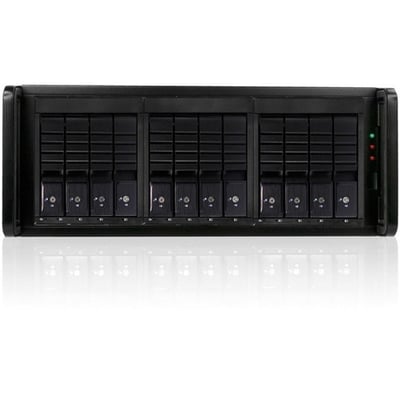 RAIDage JAGE412HDBK-DE-SEA Drive Enclosure 12Gb/s SAS, SATA/600 - Mini-SAS HD Host Interface - 4U Rack-mountable - Black