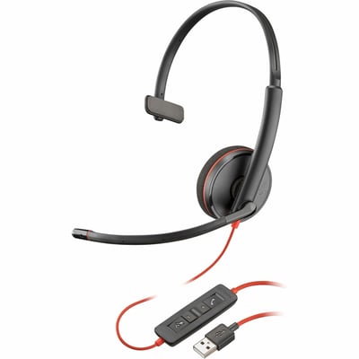 POLY BLACKWIRE 3210 USB-A HS ON-EAR MONO HEADSET - WIRED - USB-A