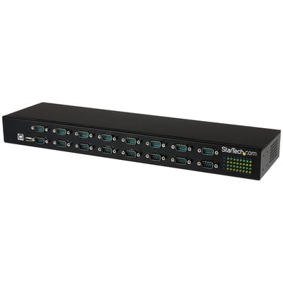 StarTech.com USB to Serial Hub " 16 Port " COM Port Retention " Rack Mount and Daisy Chainable " FTDI USB to RS232 Hub