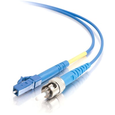 C2G-2m LC-ST 9/125 OS1 Simplex Singlemode PVC Fiber Optic Cable - Blue