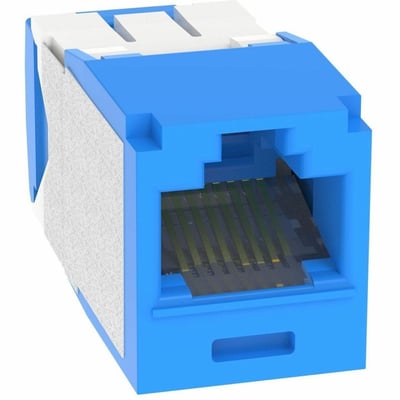 Panduit Mini-Com UTP RJ45 Cat 6A TG Jack Module Corrosion Resistant, Blue