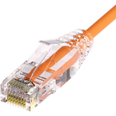UNC CAT6A SLIM PATCH CABLE 15 FT ORANGE
