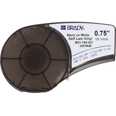 BRADY SELF-LAMINATING VINYL WRAP AROUND LABELS WITH RIBBON FOR M21 PRINTERS - 0.