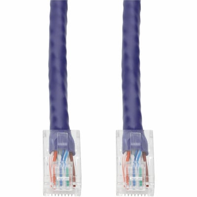 AddOn 8ft Purple CAT 6 PVC Ethernet Cable Non-Booted RJ-45 M/M with Length Labels