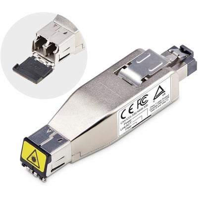 GIGABIT FIBER TO RJ45 ETHERNET POE MEDIA CONVERTER DONGLE SMF/MMF