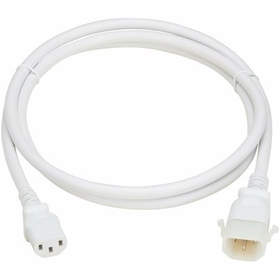 PDU POWER CORDS C13 P-LOCK C14 HEAVYDUTY 15A 250V 6FT WHITE 6 PACK