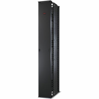 Performance, Vertical Cable Manager for 2 & 4 Post Racks, 84"H x 12"W, Double-Sided with Doors