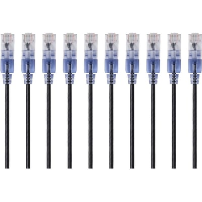 SLIM CAT6A CABLE - 10PK_ 10FT BLACK