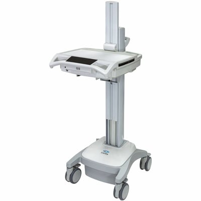 Capsa Healthcare - Trio Powered Chassis (207212) - Smart Powered Mobile Computing Cart - 120V Power System - Electronic Lift - 256Wh Battery
