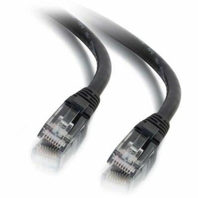 Quiktron 8Ft Q-Series Cat6A Snagless (UTP) Ethernet Network Patch Cable, CM Rated - Black