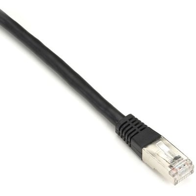 Black Box CAT6 250-MHz Stranded Patch Cable Slim Molded Boot - S/FTP, CM PVC, Black, 30FT