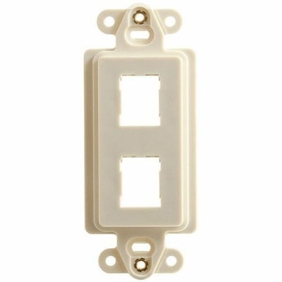 Ortronics HDJ 2-Port Rectangular Stylistics Frame, Fog White