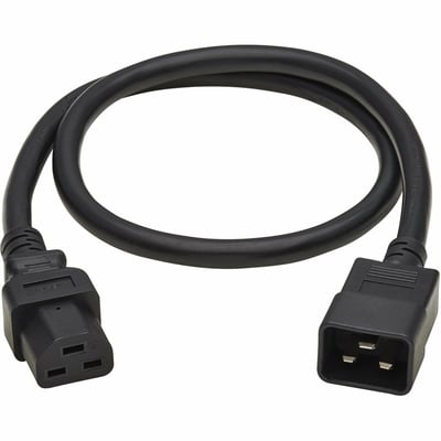 POWER CORD C20 C21 HEAVY-DUTY 20A 250V 12 AWG 4FT BLACK