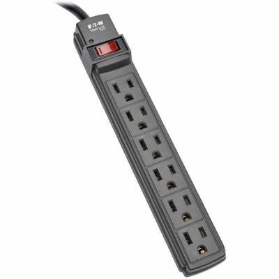 Tripp Lite by Eaton Power It! 6-Outlet Power Strip 6 ft. (1.83 m) Cord Black Housing