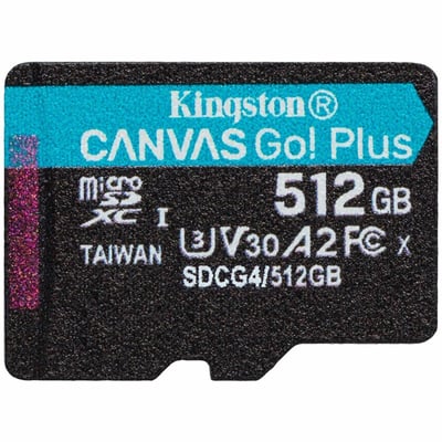 512GB MICROSDXC CANVAS GO PLUS GEN4 200R A2 U3 SINGLE PACK W/O ADP