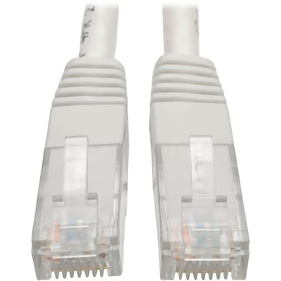 Tripp Lite by Eaton Cat6 Gigabit Molded (UTP) Ethernet Cable (RJ45 M/M) PoE White 7 ft. (2.13 m)