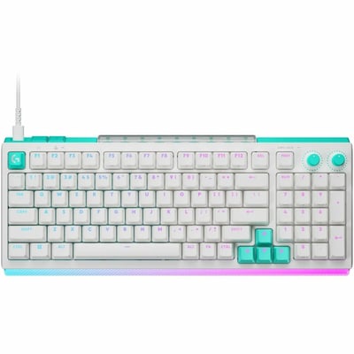 Logitech G512 X 98 DUAL SWAP, Hot-Swappable TMR Analog / Mechanical Gaming Keyboard, 8K Polling Rate, Custom Actuation 0.1 - 4.0 mm, RAPID TRIGGER, LIGHTSYNC RGB, Wired, PC, Mac, White Tactile