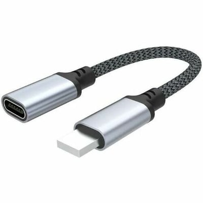 USB-C FEMALE TO LIGHTNING MALE 4INCH USB TYPE C TO 8PIN ADAPTER